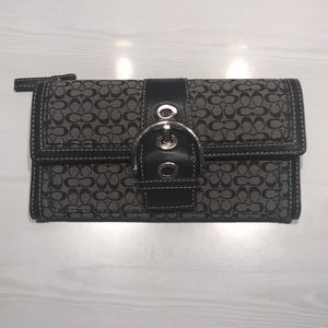 Coach black leather wallet
